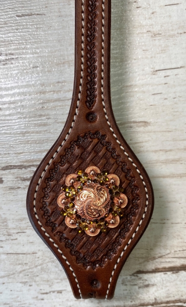 Glitzer Concho rosé gold olive